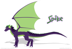 Size: 1200x809 | Tagged: safe, artist:shadowolfozo, spike, g4, male, older, quadrupedal spike, simple background, solo, transparent background, winged spike, wings