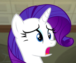 Size: 543x454 | Tagged: safe, screencap, rarity, g4, the saddle row review, animated, female, floppy ears, solo focus