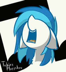 Size: 2000x2160 | Tagged: safe, artist:fakskis, dj pon-3, vinyl scratch, g4, chest fluff, ear fluff, female, floppy ears, high res, open mouth, solo, teeth