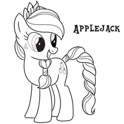 Size: 700x700 | Tagged: safe, applejack, g4, official, coloring page, female, lineart, solo