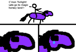 Size: 582x396 | Tagged: safe, artist:plshateme, twilight sparkle, g4, crying, meme, op is a duck