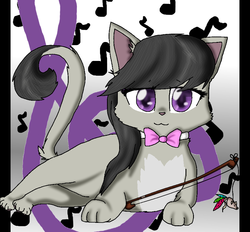 Size: 900x834 | Tagged: safe, artist:diamond--rose, octavia melody, cat, g4, catified, female, solo, species swap