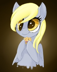 Size: 816x1038 | Tagged: safe, artist:cedarhvoik, derpy hooves, pegasus, pony, g4, female, food, mare, muffin, solo