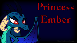 Size: 1920x1080 | Tagged: safe, artist:kittensmuggler, princess ember, dragon, g4, glowing eyes, simple, vector, wallpaper