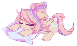 Size: 5520x3275 | Tagged: safe, artist:sorasku, oc, oc only, oc:sweet skies, pony, pillow, sleeping, solo