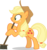 Size: 8000x8486 | Tagged: safe, artist:luckreza8, applejack, earth pony, pony, g4, my little pony: friendship is magic, the saddle row review, .svg available, absurd resolution, bipedal, broom, cowboy hat, female, hat, hoof hold, inkscape, mare, simple background, smiling, solo, stetson, sweeping, sweepsweepsweep, transparent background, vector