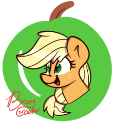 Size: 1821x1929 | Tagged: safe, artist:lynchristina, applejack, g4, apple, female, food, solo