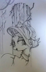 Size: 815x1280 | Tagged: safe, artist:drunken rarity, artist:lisa-elburn, rarity, g4, female, solo