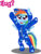 Size: 3000x3974 | Tagged: safe, artist:spellboundcanvas, rainbow dash, pegasus, pony, g4, bronybait, clothes, cute, dashabetes, female, filly rainbow dash, footed sleeper, high res, open mouth, pajamas, question mark, remake, simple background, solo, text