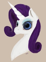 Size: 810x1080 | Tagged: safe, artist:rosethevampiremare, rarity, pony, g4, bust, creepy, female, portrait, solo, uncanny valley