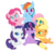 Size: 739x701 | Tagged: safe, artist:diamond--rose, applejack, fluttershy, pinkie pie, rainbow dash, rarity, twilight sparkle, g4, chibi, mane six, simple background, transparent background