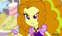 Size: 1170x696 | Tagged: safe, edit, edited screencap, screencap, adagio dazzle, equestria girls, g4, my little pony equestria girls: rainbow rocks, discovery family logo, inverted mouth