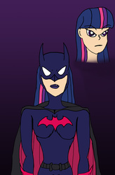 Size: 1629x2490 | Tagged: safe, artist:edcom02, twilight sparkle, human, g4, batgirl, batman, clothes, costume, crossover, dc comics, humanized