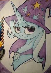 Size: 1140x1631 | Tagged: safe, artist:jennypaige, trixie, pony, unicorn, g4, female, mare, solo, traditional art