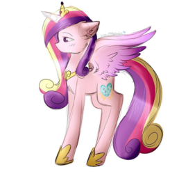 Size: 1477x1506 | Tagged: dead source, safe, artist:sodaswirlofficial, princess cadance, g4, doodle, female, simple background, solo