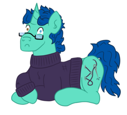 Size: 1024x925 | Tagged: safe, artist:mediponee, oc, oc only, oc:sawbones, clothes, solo, sweater, turtleneck