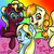 Size: 1024x1024 | Tagged: safe, artist:gaelledragons, oc, oc only, oc:cello melody, oc:little flame, oc:rain splash