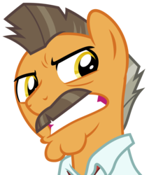 Size: 5950x7000 | Tagged: safe, artist:reginault, buried lede, earth pony, pony, g4, the saddle row review, .svg available, absurd resolution, bust, cleft chin, faic, j. jonah jameson, male, portrait, simple background, solo, transparent background, vector