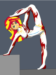 Size: 2429x3246 | Tagged: safe, artist:horsecat, sunset shimmer, equestria girls, g4, cirque du soleil, contortionist, female, flexible, high res, solo