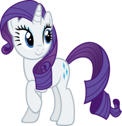 Size: 5811x6000 | Tagged: safe, artist:slb94, rarity, a hearth's warming tail, g4, absurd resolution, cute, female, looking back, raised hoof, raribetes, simple background, smiling, solo, transparent background, vector