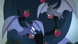 Size: 1280x720 | Tagged: safe, screencap, vampire fruit bat, bats!, g4, apple, food