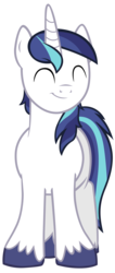 Size: 7000x16500 | Tagged: safe, artist:tardifice, shining armor, pony, unicorn, g4, absurd resolution, eyes closed, happy, male, shining adorable, simple background, solo, stallion, transparent background, vector