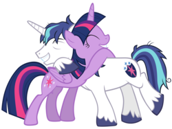 Size: 1030x775 | Tagged: safe, artist:tardifice, shining armor, twilight sparkle, alicorn, pony, g4, the crystalling, brother and sister, female, hug, mare, siblings, simple background, transparent background, twilight sparkle (alicorn), vector