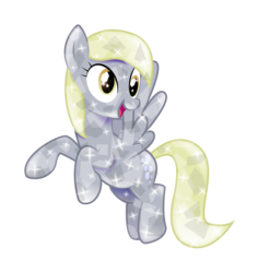 Size: 3642x3850 | Tagged: safe, artist:infinitewarlock, derpy hooves, crystal pony, pegasus, pony, g4, female, high res, simple background, solo, transparent background, vector
