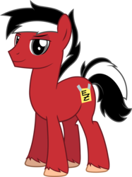 Size: 3000x4016 | Tagged: safe, artist:dongororo, oc, oc only, oc:ediz, earth pony, pony, looking at you, male, simple background, solo, transparent background, unshorn fetlocks, vector