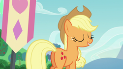 Size: 1280x720 | Tagged: safe, screencap, applejack, earth pony, pony, g4, the mane attraction, butt, female, mare, plot