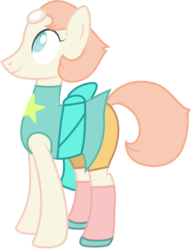 Size: 589x770 | Tagged: safe, artist:cloudy glow, earth pony, gem (race), gem pony, pony, crossover, female, gem, mare, pearl, pearl (steven universe), ponified, profile, simple background, solo, standing, steven universe, transparent background