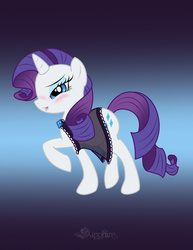 Size: 2550x3300 | Tagged: safe, artist:sapphireiceangel, rarity, pony, unicorn, g4, blushing, clothes, female, lidded eyes, lingerie, nightgown, preggity, pregnant, see-through, sensibly-proportioned pregnancy, solo