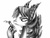 Size: 2048x1556 | Tagged: safe, artist:brainiac, oc, oc only, oc:hunters moon, pegasus, pony, alcohol, alternate universe, black and white, female, fight, grayscale, monochrome, solo, unshorn fetlocks