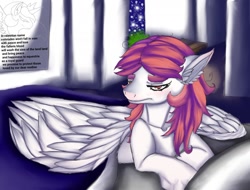 Size: 1280x973 | Tagged: safe, artist:brainiac, oc, oc only, oc:hunters moon, pegasus, pony, female, large wings, royal guard, solo, unshorn fetlocks