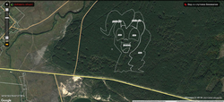 Size: 1366x625 | Tagged: safe, pinkie pie, g4, forest, google maps, russian, wat, wikimapia, wtf