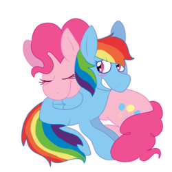 Size: 2000x2000 | Tagged: safe, artist:spurrinkles, pinkie pie, rainbow dash, pony, g4, duo, female, high res, lesbian, ship:pinkiedash, shipping