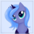 Size: 1208x1208 | Tagged: safe, artist:maravor, princess luna, pony, g4, bust, female, filly, s1 luna, solo, starry eyes, wingding eyes, woona