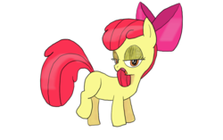 Size: 1228x771 | Tagged: safe, artist:bloomzilla, apple bloom, g4, female, open mouth, simple background, sketch, solo, white background