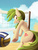 Size: 1500x2000 | Tagged: safe, artist:blackligerth, oc, oc only, oc:green cracker, pony, beach, solo, volleyball