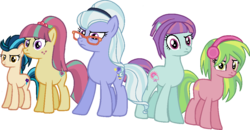 Size: 1076x560 | Tagged: safe, artist:doian, indigo zap, lemon zest, sour sweet, sugarcoat, sunny flare, pony, equestria girls, g4, my little pony equestria girls: friendship games, equestria girls ponified, ponified, simple background, transparent background