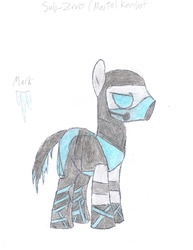 Size: 3060x3960 | Tagged: safe, artist:aridne, pony, high res, mortal kombat, ponified, solo, sub-zero, traditional art