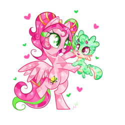 Size: 1200x1200 | Tagged: safe, artist:ipun, oc, oc only, oc:gadget, oc:precious metal, pegasus, pony, blushing, female, heart, heart eyes, mare, open mouth, pet, pet oc, simple background, smiling, transparent background, wingding eyes