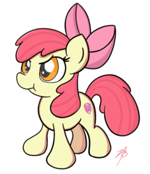 Size: 1350x1570 | Tagged: safe, artist:bojo, apple bloom, g4, adorabloom, angry, cute, cutie mark, female, scrunchy face, solo, the cmc's cutie marks