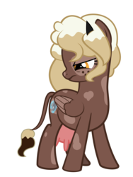 Size: 3000x4000 | Tagged: safe, artist:besttubahorse, oc, oc only, oc:sweet mocha, cow, cow pony, pegasus, pony, cowified, female, mare, pegacow, simple background, solo, species swap, transparent background, udder, vector