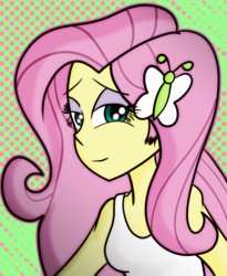 Size: 900x1100 | Tagged: safe, artist:rockzerox, fluttershy, equestria girls, g4, clothes, female, solo, tank top