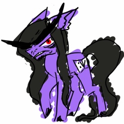 Size: 1620x1620 | Tagged: safe, artist:brainiac, oc, oc only, oc:brainiac, earth pony, pony, goofy, scribble, serious, solo