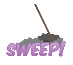 Size: 2586x2299 | Tagged: safe, artist:e-49, twilight sparkle, g4, broom, high res, simple background, sticker, sweeping, transparent background, vector