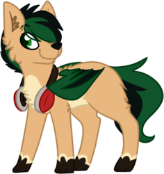 Size: 552x585 | Tagged: safe, artist:littlepinkalpaca, oc, oc only, oc:melting, bat pony, dog, pony, wolf, solo, transformation