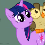 Size: 157x157 | Tagged: safe, screencap, owlowiscious, twilight sparkle, g4, owl's well that ends well, animated, blinking