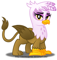 Size: 1000x1056 | Tagged: safe, artist:aleximusprime, gilda, griffon, g4, bedroom eyes, female, simple background, solo, transparent background